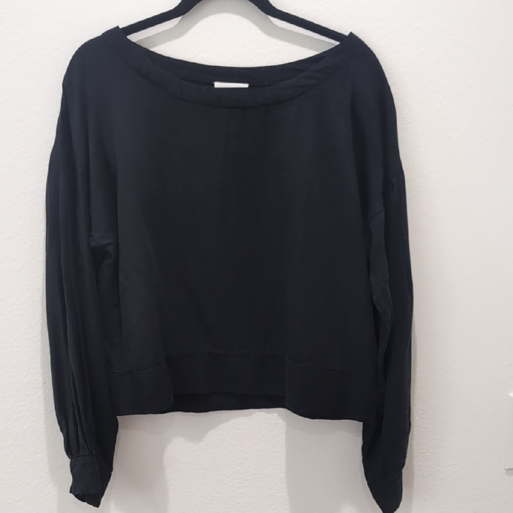 Everly Black Long Sleeve Top (S)